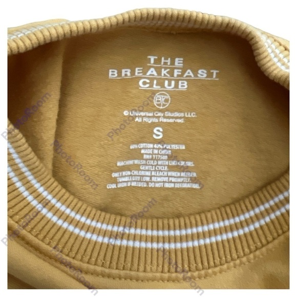 The Breakfast Club mustard yellow graphic crewneck sweatshirt size Small - Picture 3 of 3
